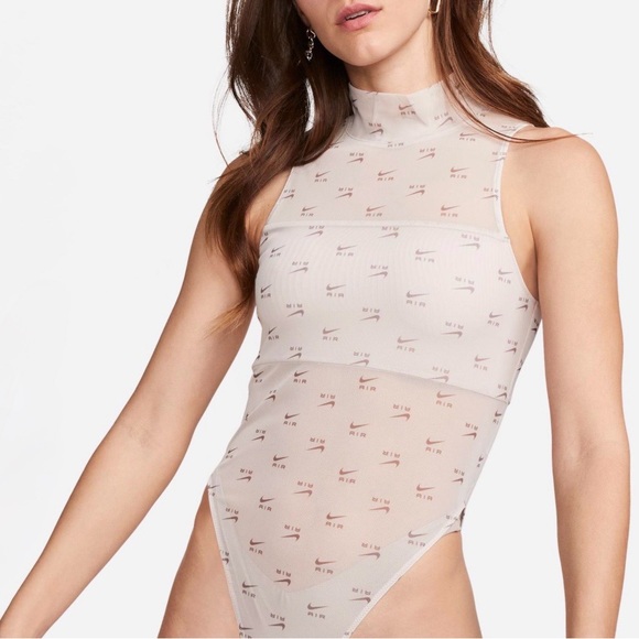 Nike Tops - Nike Air Sheer Mock-Neck Bodysuit